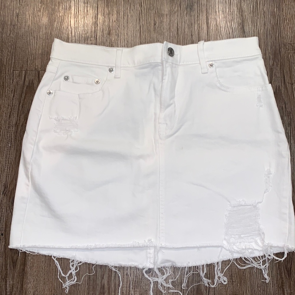 Gap Denim Skirt (white)